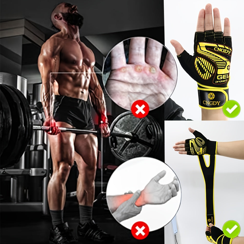 Gants de musculation sans doigts antidérapants en maille, 6 coloris