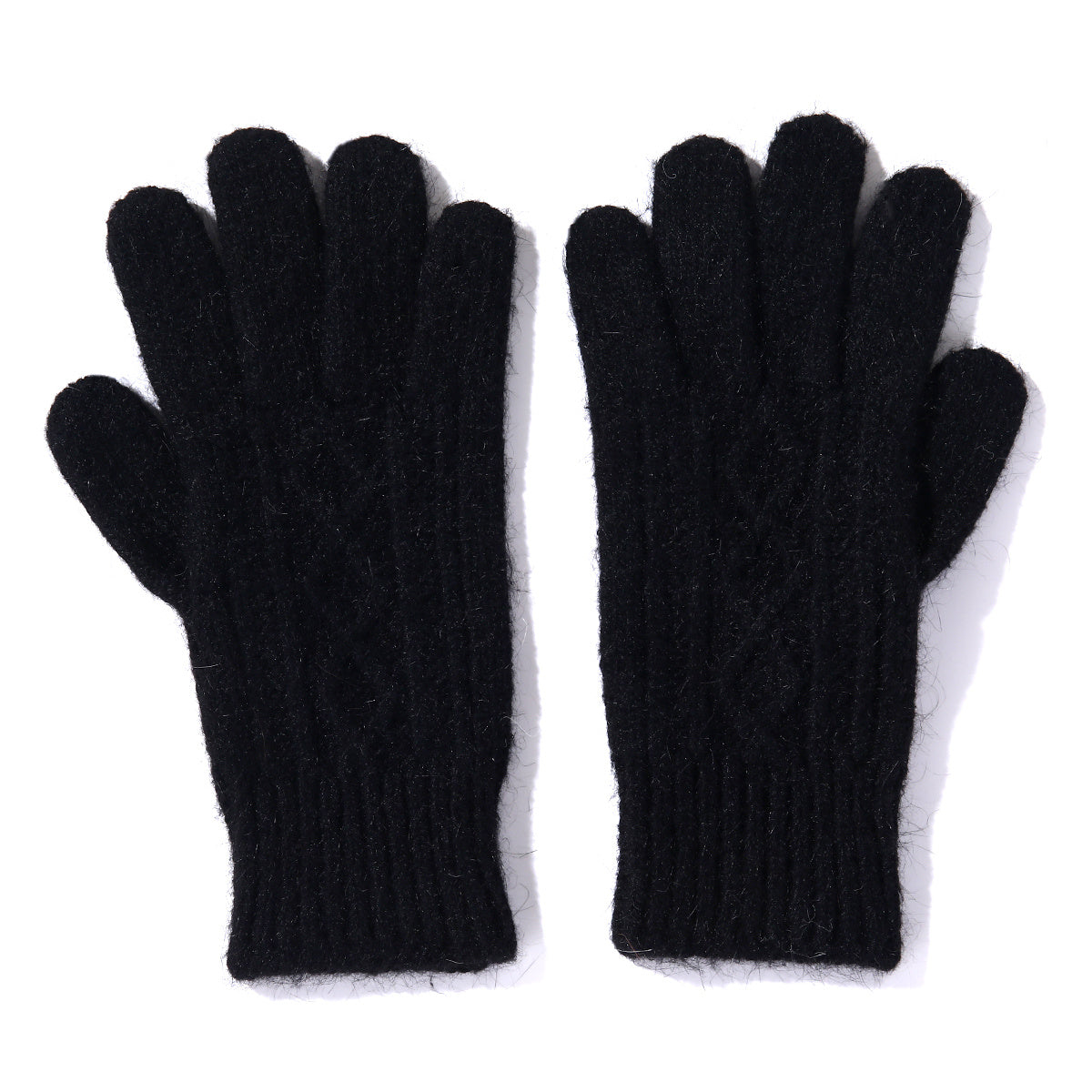 Gants à manchette longue à poignet côtelé en maille torsadée