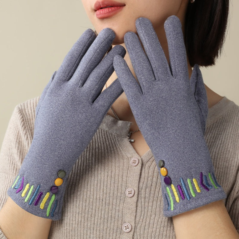 Bleu Brumeux (Doublure en Polaire avec Rayures de Couleur)