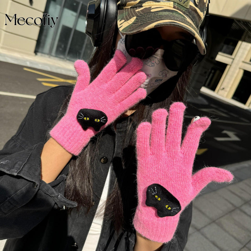 Gants thermiques en maille, 7 coloris, tactile