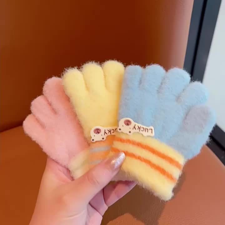 Gants en maille, 6 coloris