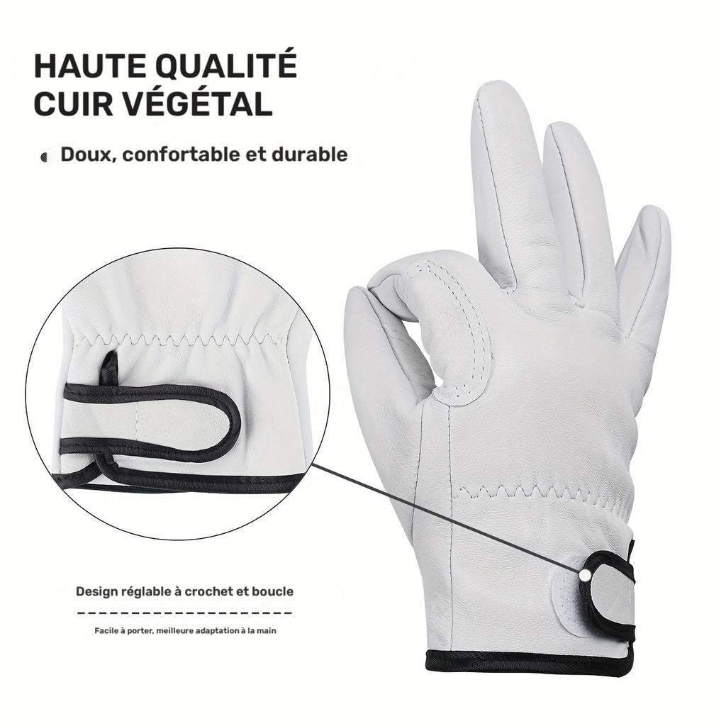 Gants coupe-vent thermiques en cuir