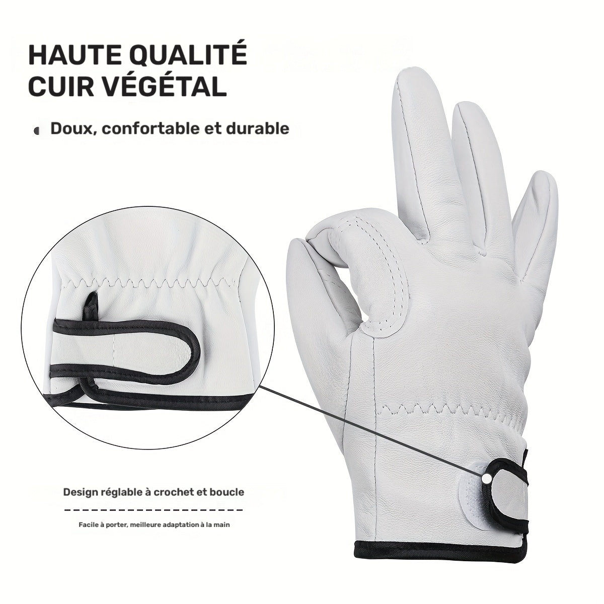 Gants coupe-vent thermiques en cuir