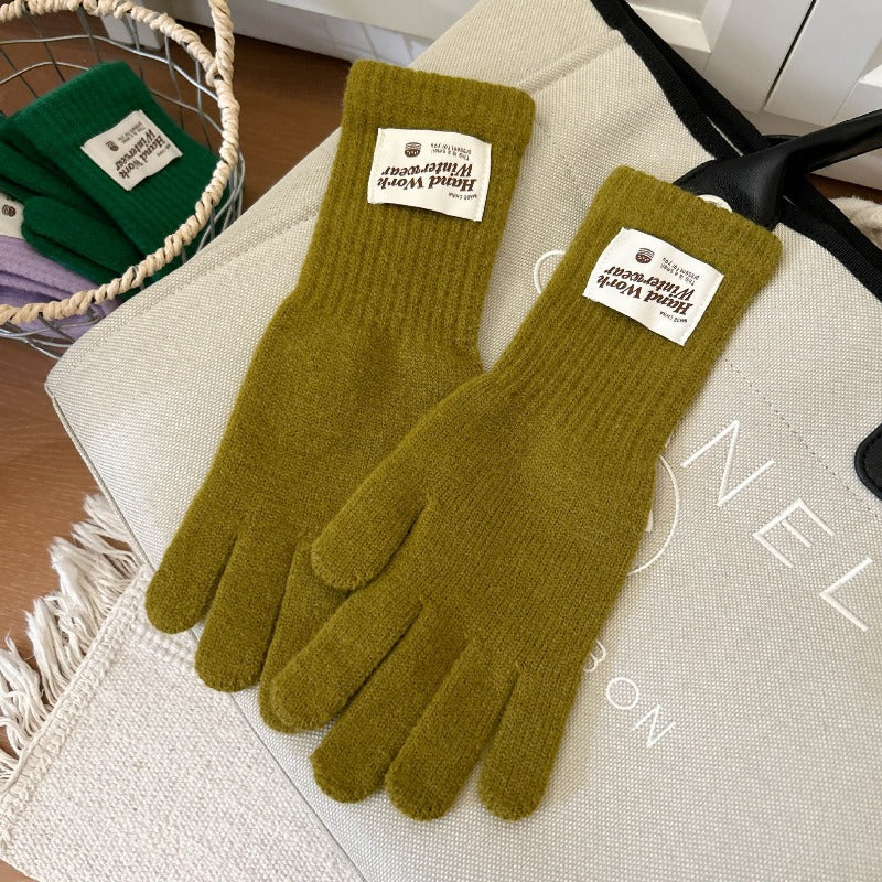 Gants tactiles coupe-vent à étiquette cousue en maille — lot de 3 paires