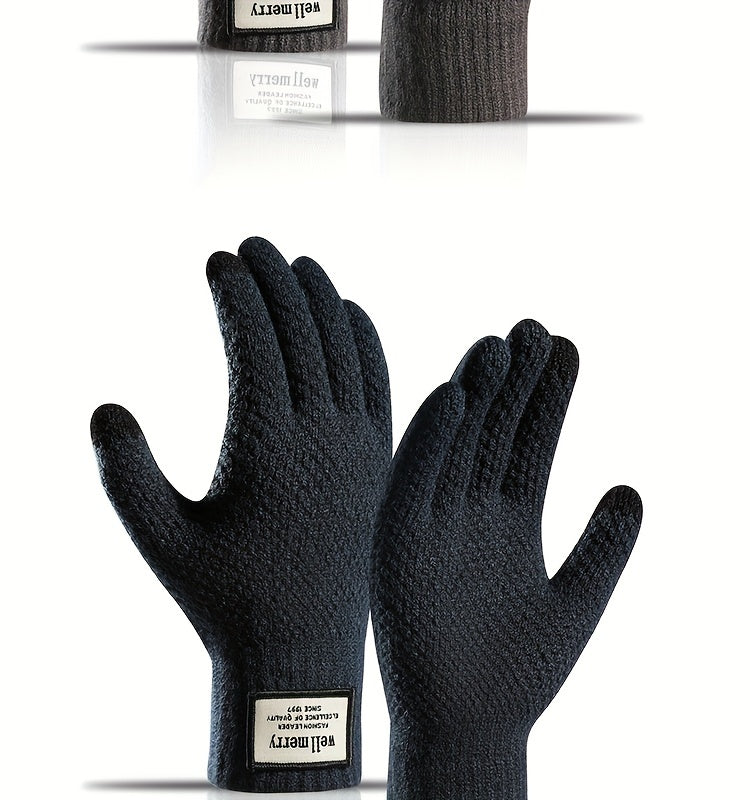 Gants thermiques en maille, 4 coloris, tactile