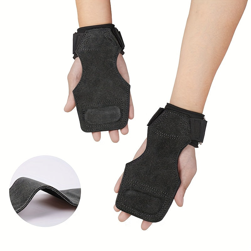 Gants de musculation à sangle de poignet en similicuir
