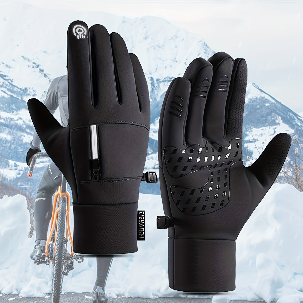 Gants antidérapants de vélo en simili cuir