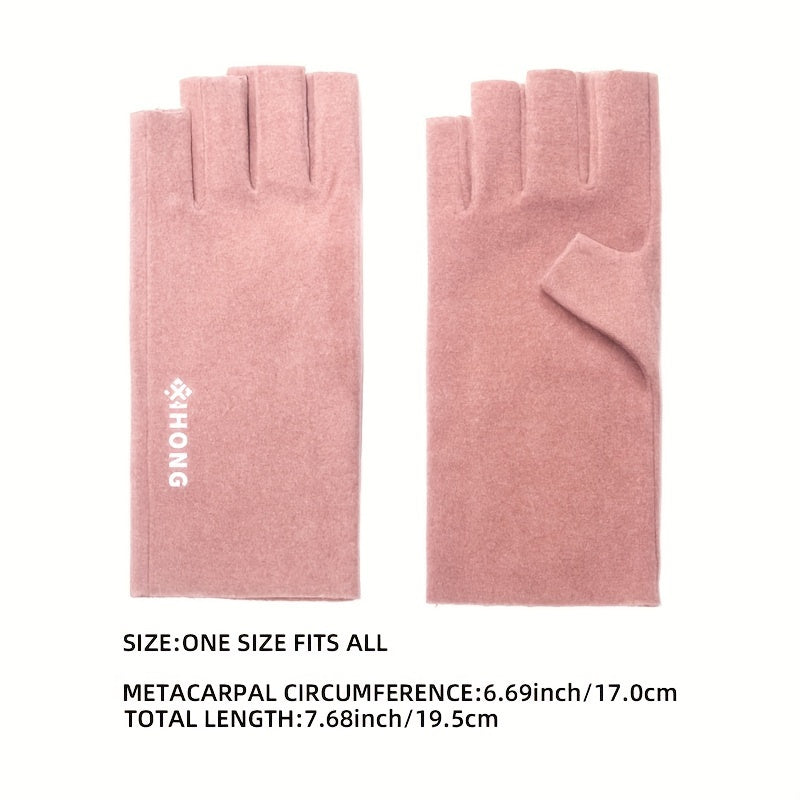 Gants sans doigts thermiques en maille, 8 coloris