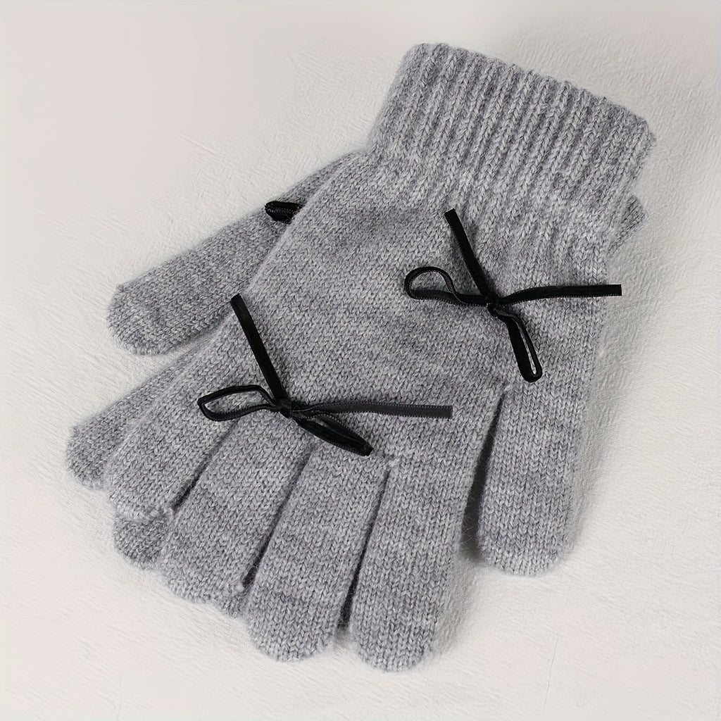 Gants à poignet côtelé en maille — lot de 2 paires