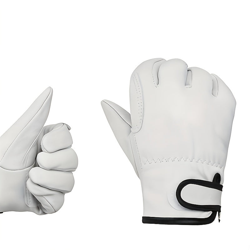 Gants de travail à paume renforcée à boucle de suspension en cuir de mouton — lot de 2 paires