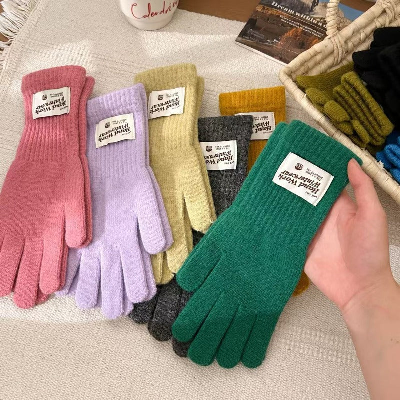 Gants tactiles coupe-vent à étiquette cousue en maille — lot de 3 paires