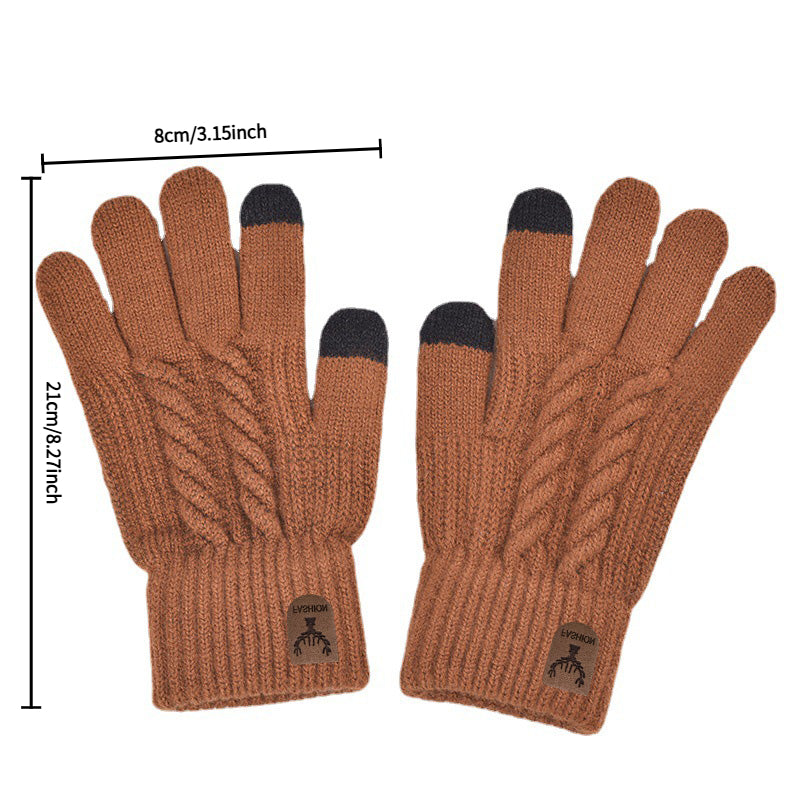 Gants tactiles en maille, 4 coloris, noir
