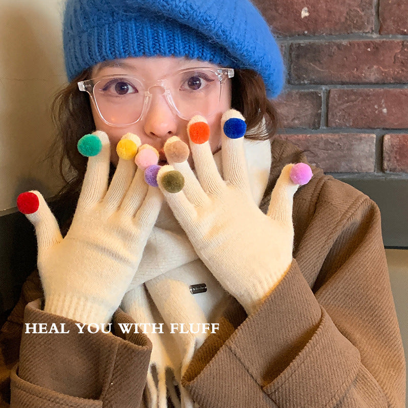 Gants tactiles en laine