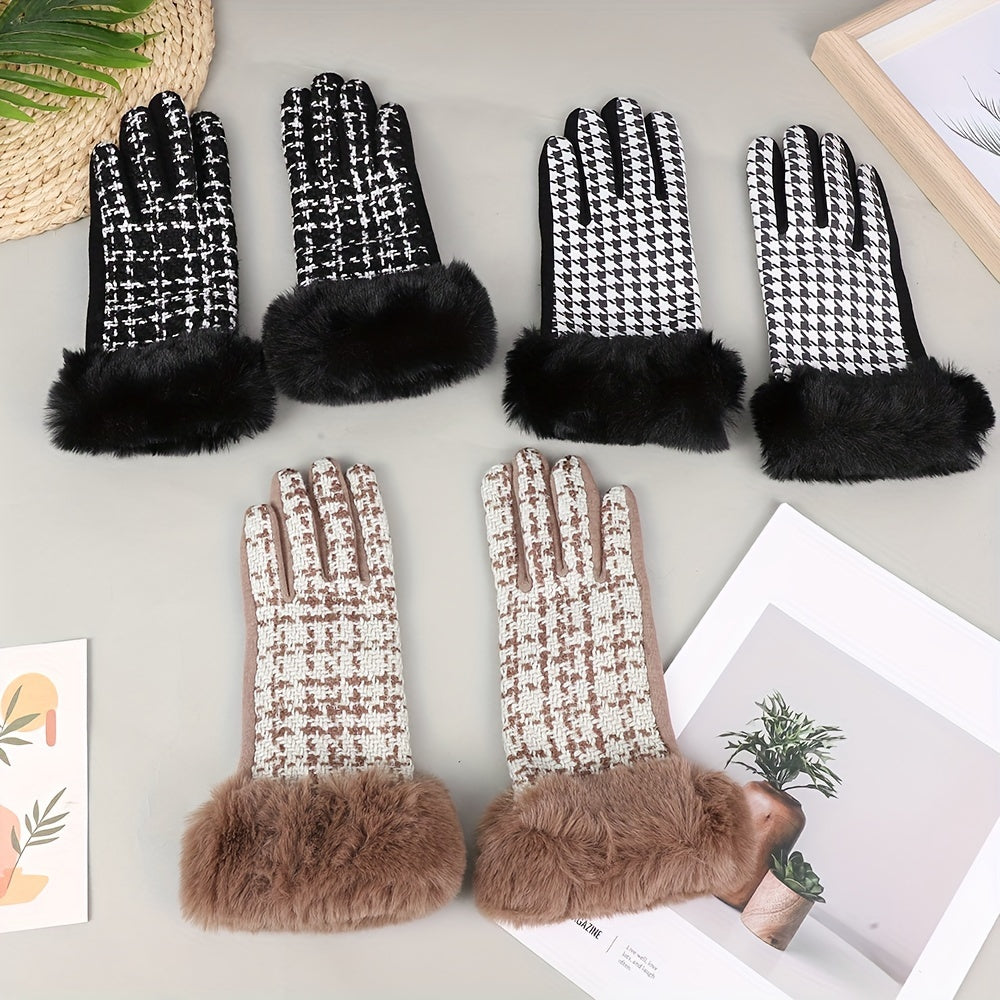 Gants en maille, noir, noir