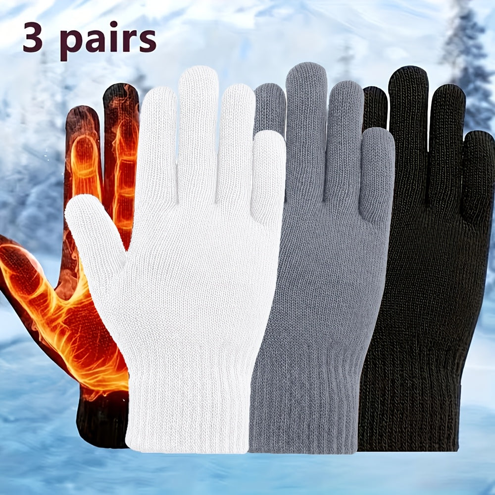 Gants thermiques de ski en maille