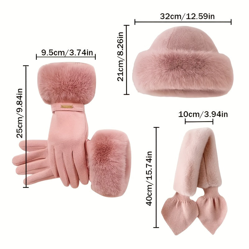Ensemble 2 pièces — écharpe et gants en maille