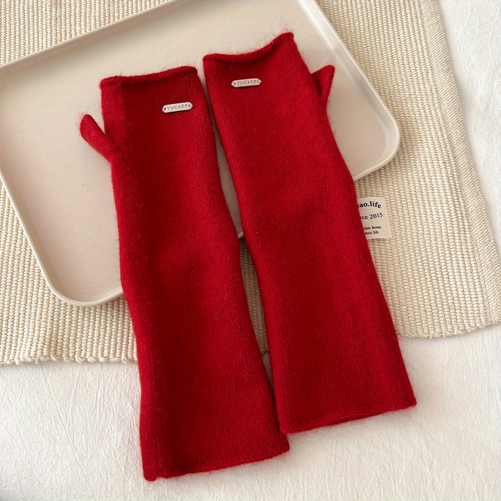 Manchons, beige, rouge, noir, rouge