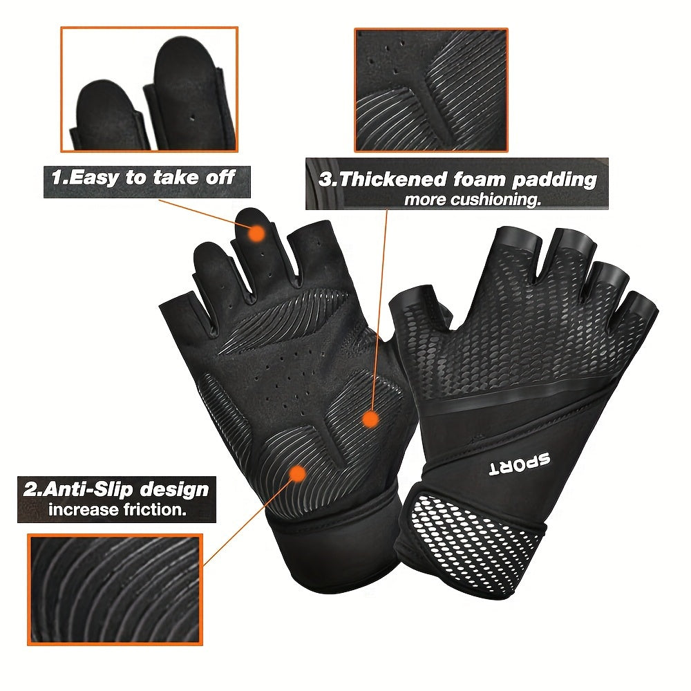 Gants de musculation à paume renforcée en maille