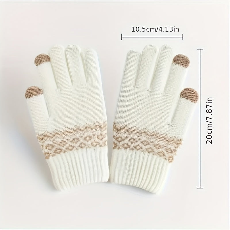 Gants tactiles à motif jacquard — lot de 2 paires
