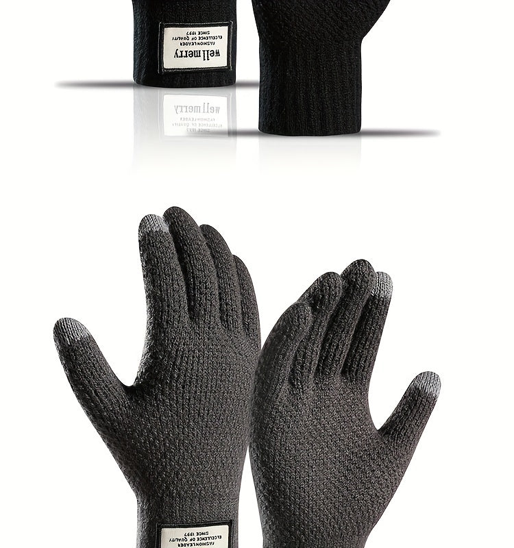Gants thermiques en maille, 4 coloris, tactile