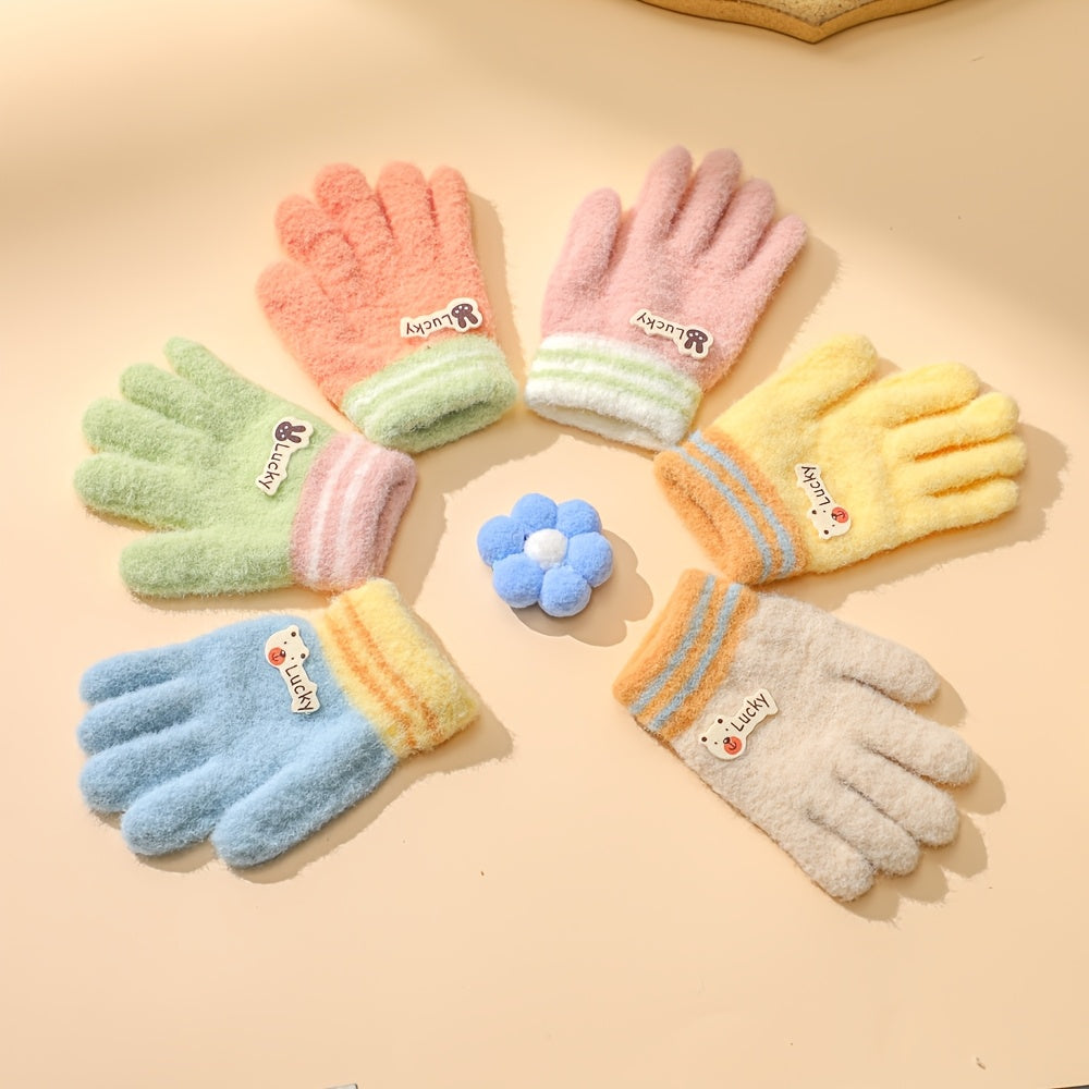 Gants en maille, 6 coloris