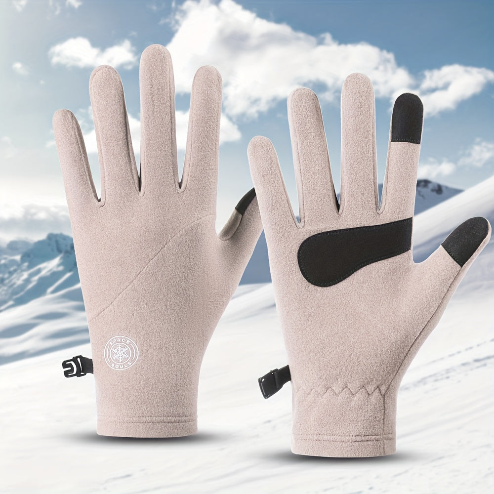 Gants tactiles doublés de ski en maille