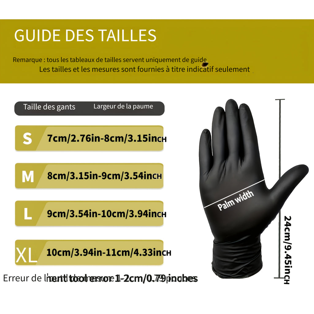 Gants jetables, 4 coloris