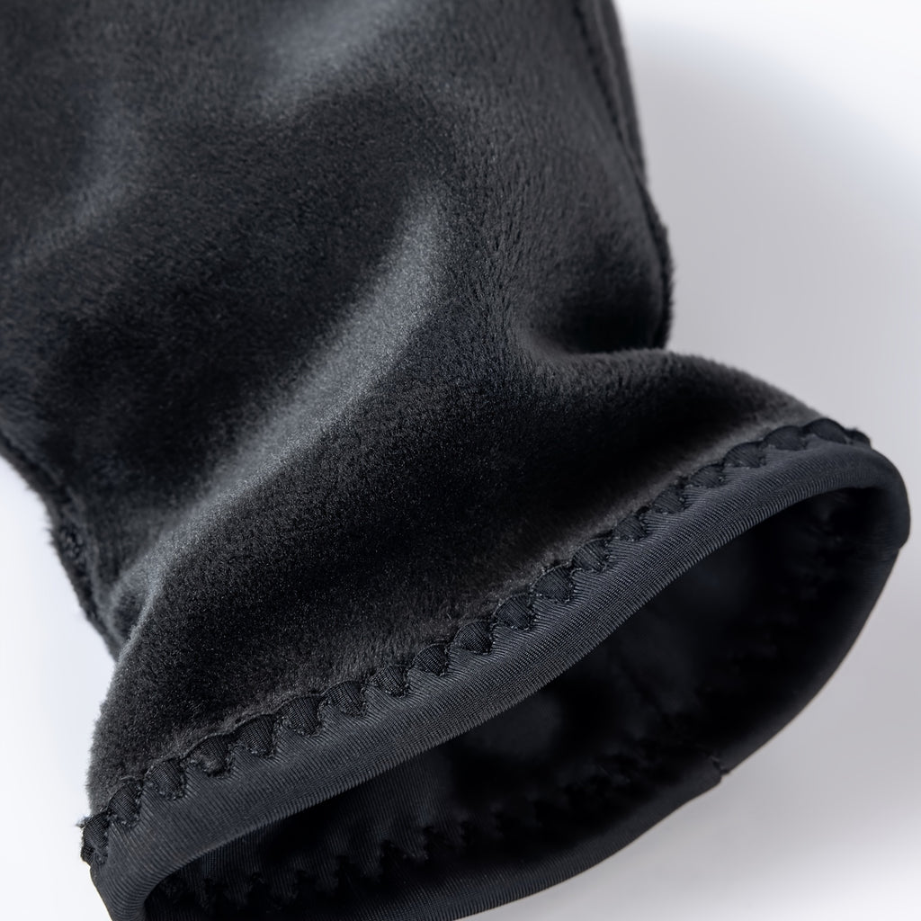 Gants tactiles coupe-vent en maille, noir