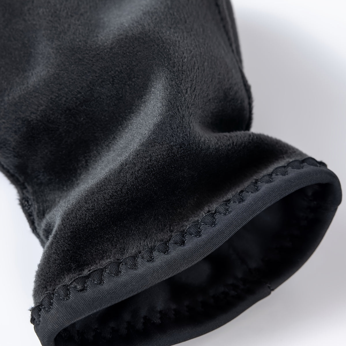 Gants tactiles coupe-vent en maille, noir