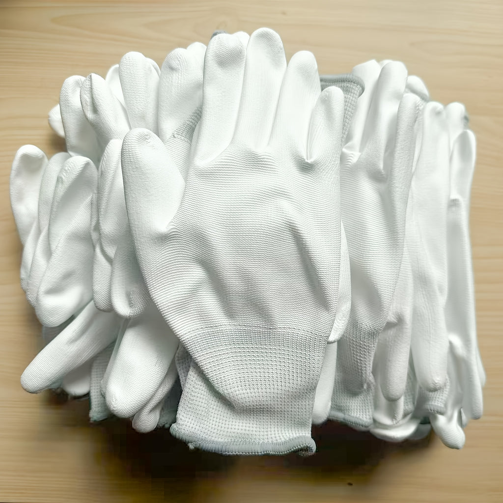 Gants de travail en maille enduite — lot de 12 paires