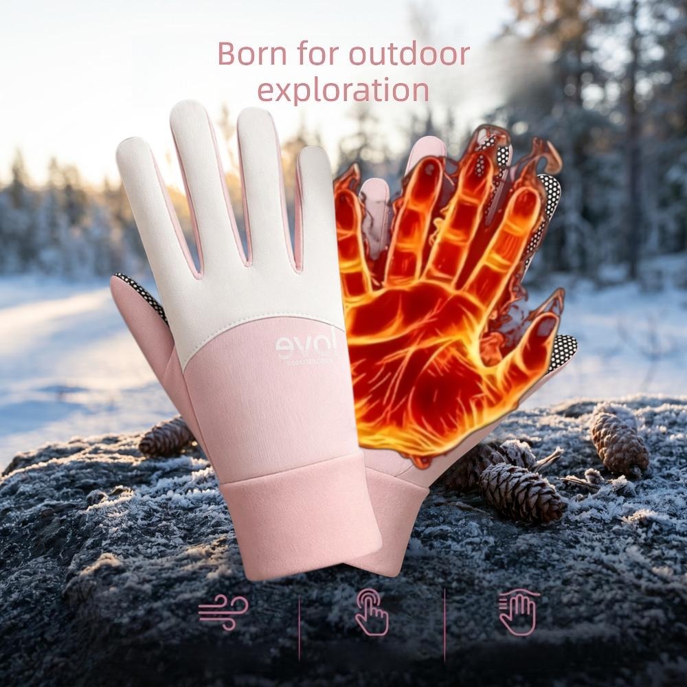 Gants antidérapants en maille, rose