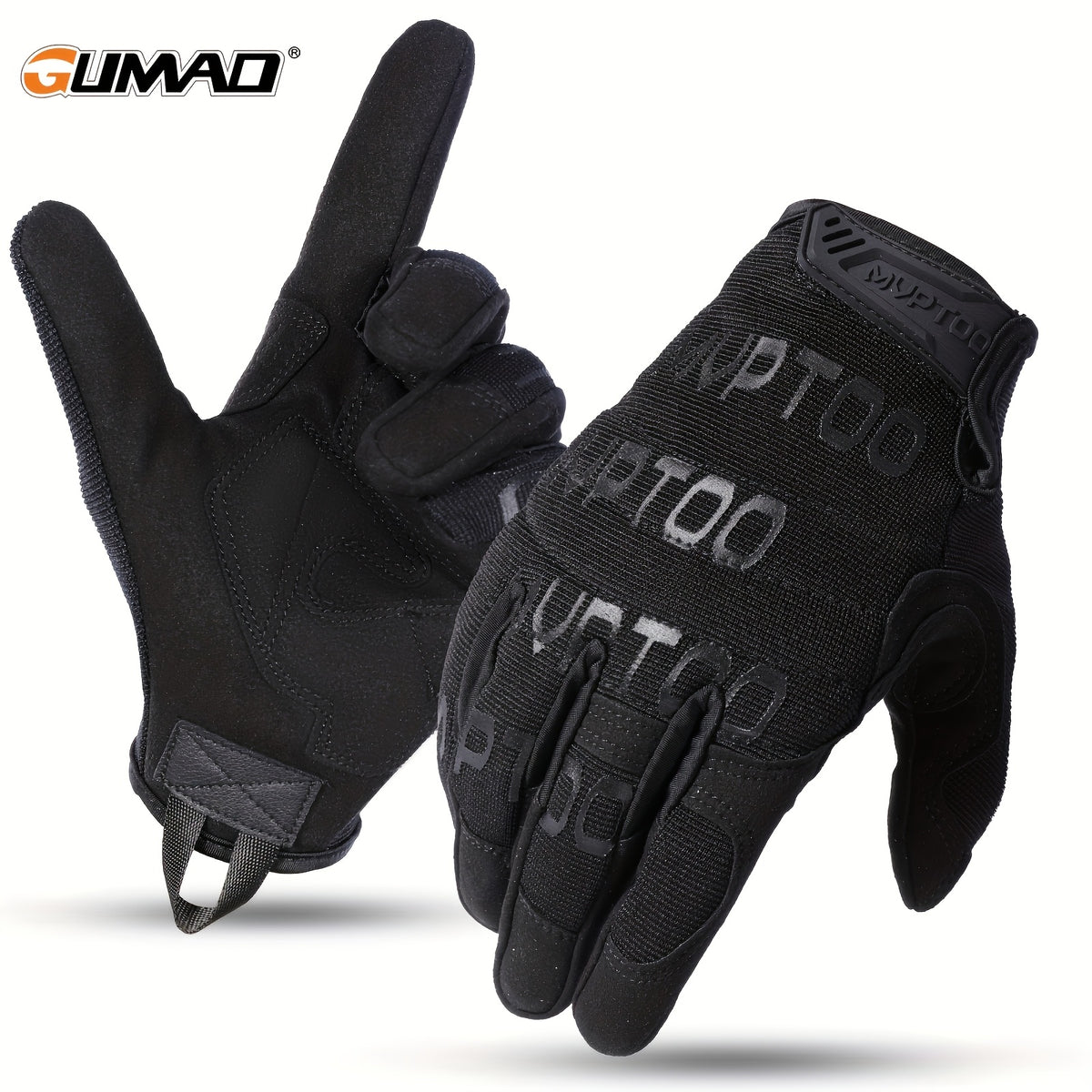 Gants de moto à paume renforcée à sangle de poignet