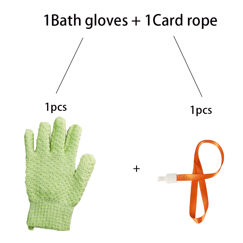 1 Paire de gants de bain + 1 Corde de carte
