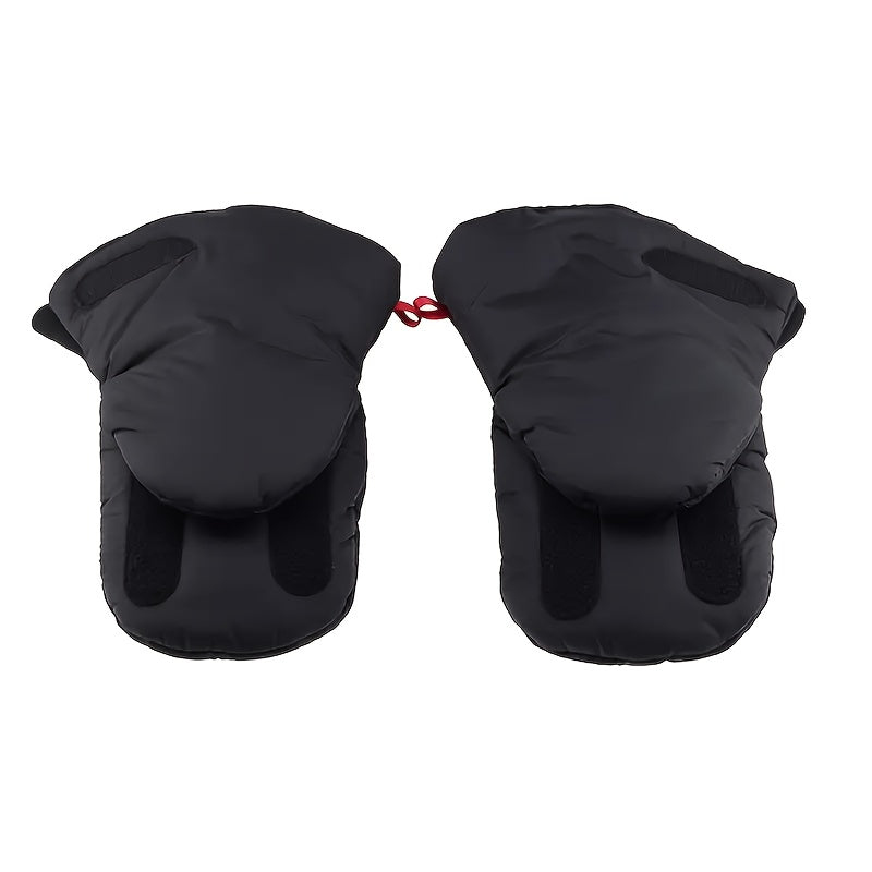 Moufles de moto imperméables à manchette longue en maille