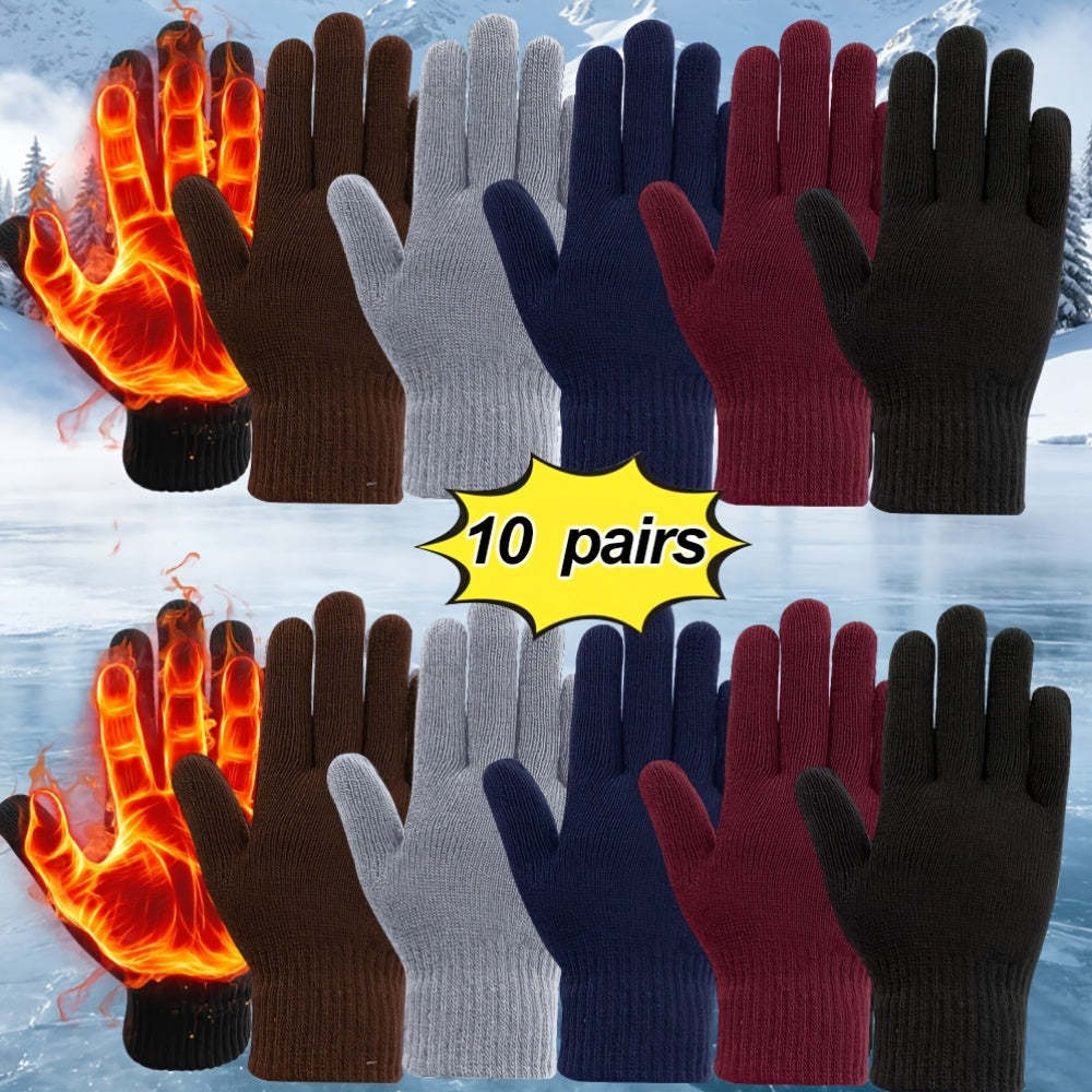 Gants thermiques en maille — lot de 10 paires