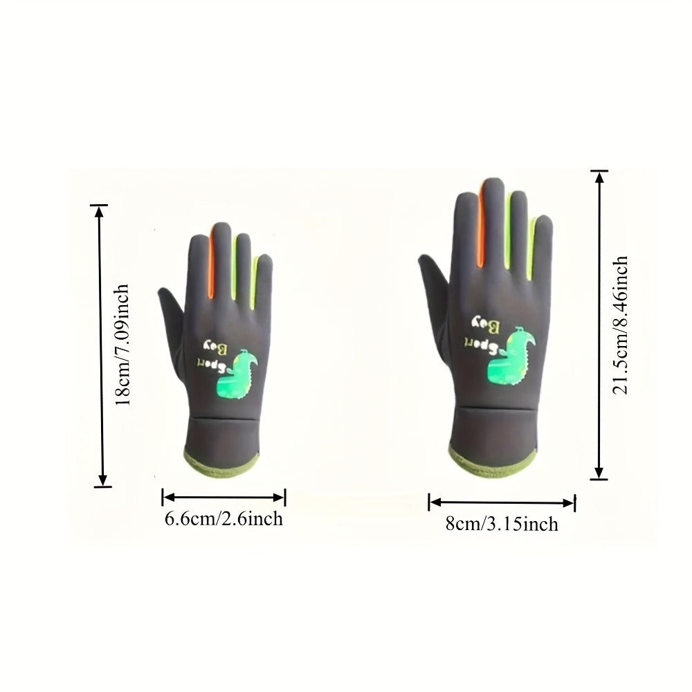Gants de ski à motif dinosaure pour enfant — lot de 3 paires