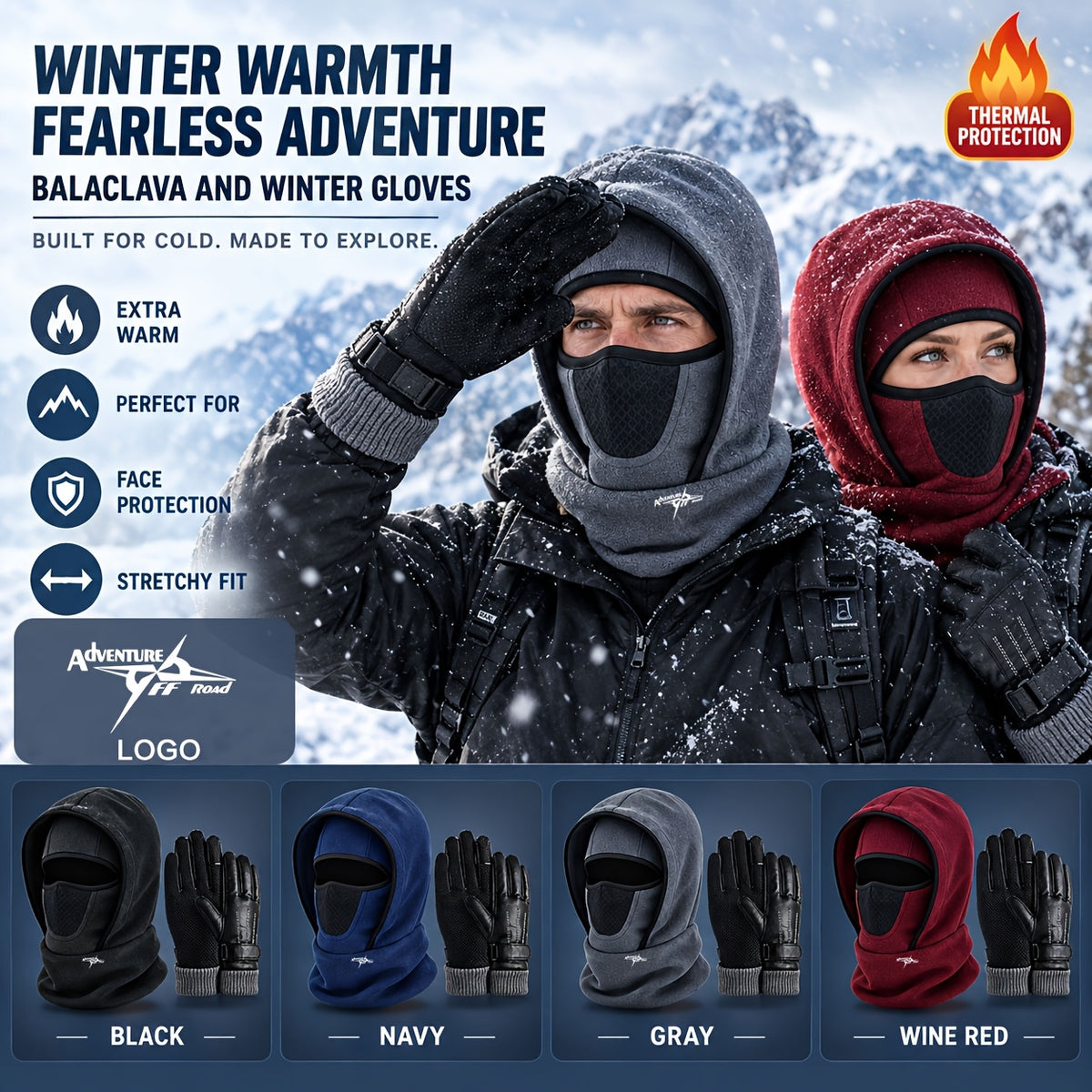 Gants en maille — lot de 2 paires, 4 coloris