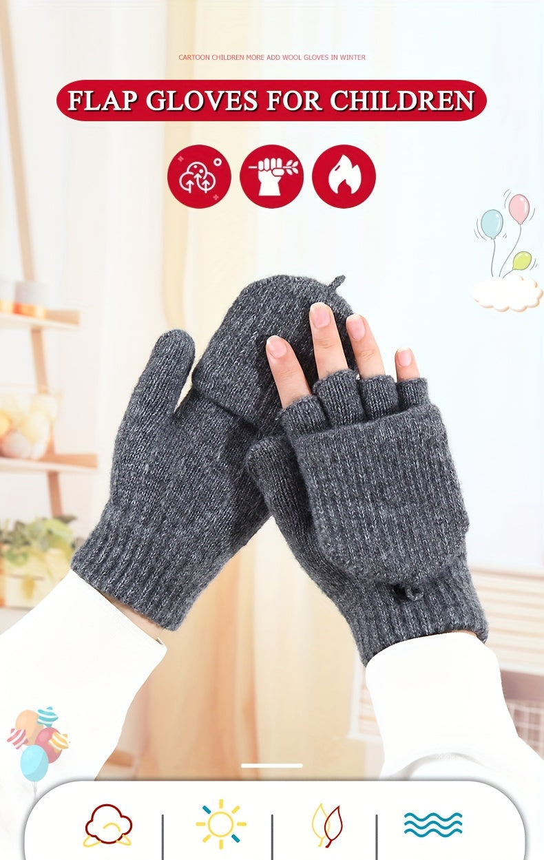 Gants sans doigts thermiques en laine
