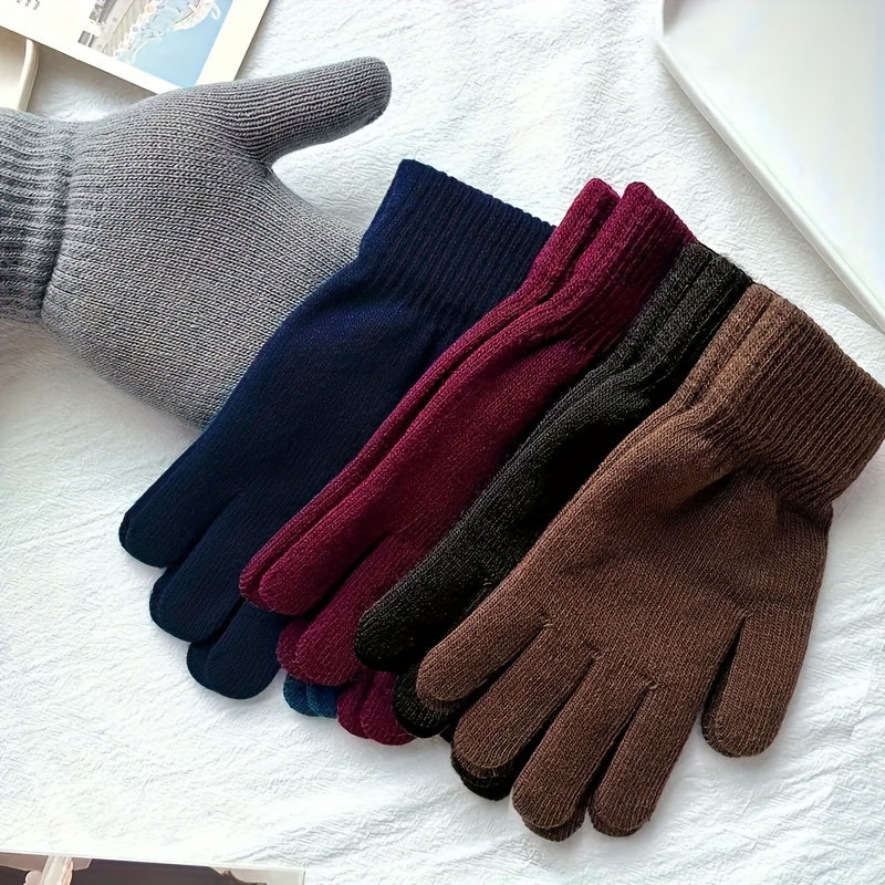 Gants doublés en maille — lot de 5 paires