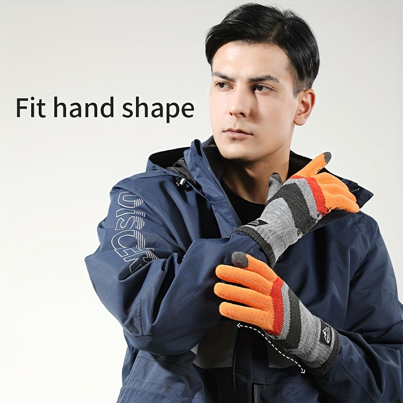 Gants tactiles antidérapants doublés en maille, 2 coloris