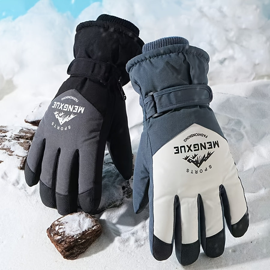 Gants tactiles en maille, gris foncé