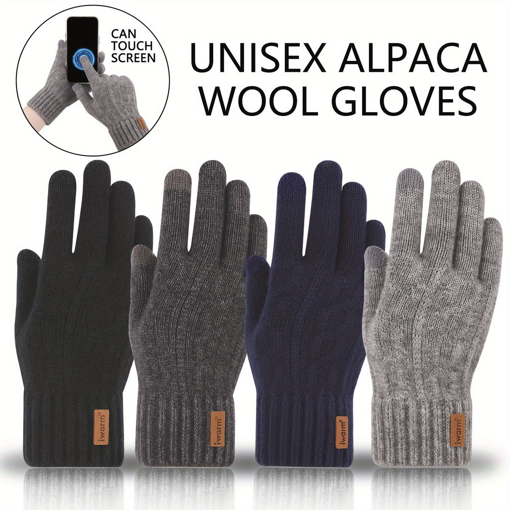 Gants tactiles de vélo en alpaga