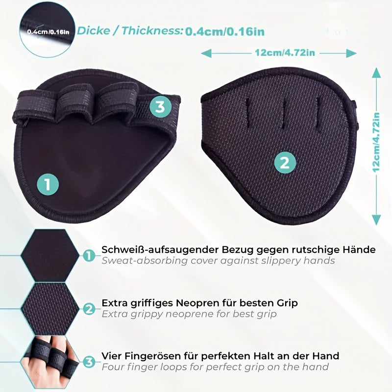 Gants de musculation épais en maille — lot de 2 paires
