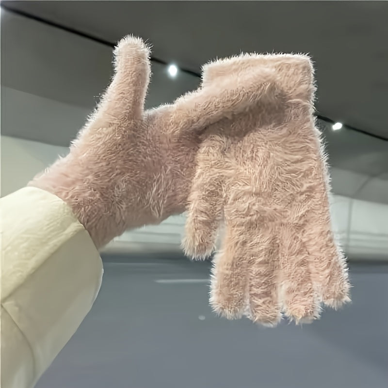 Gants en maille, 6 coloris, tissé