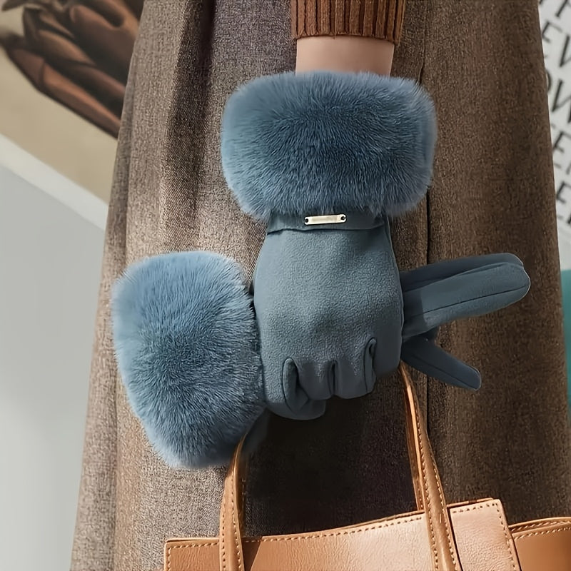 Gants doublés thermiques en cachemire