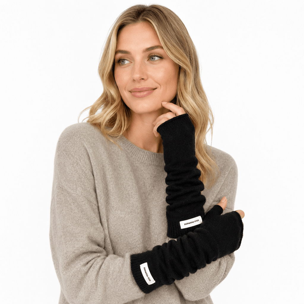 Gants sans doigts longs en coton — lot de 2 paires