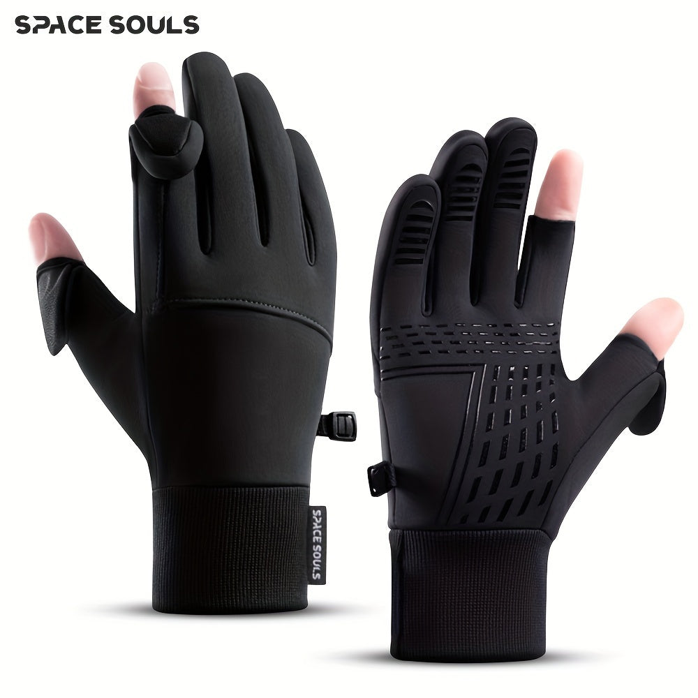 Gants à doigts rabattables à paume renforcée en softshell