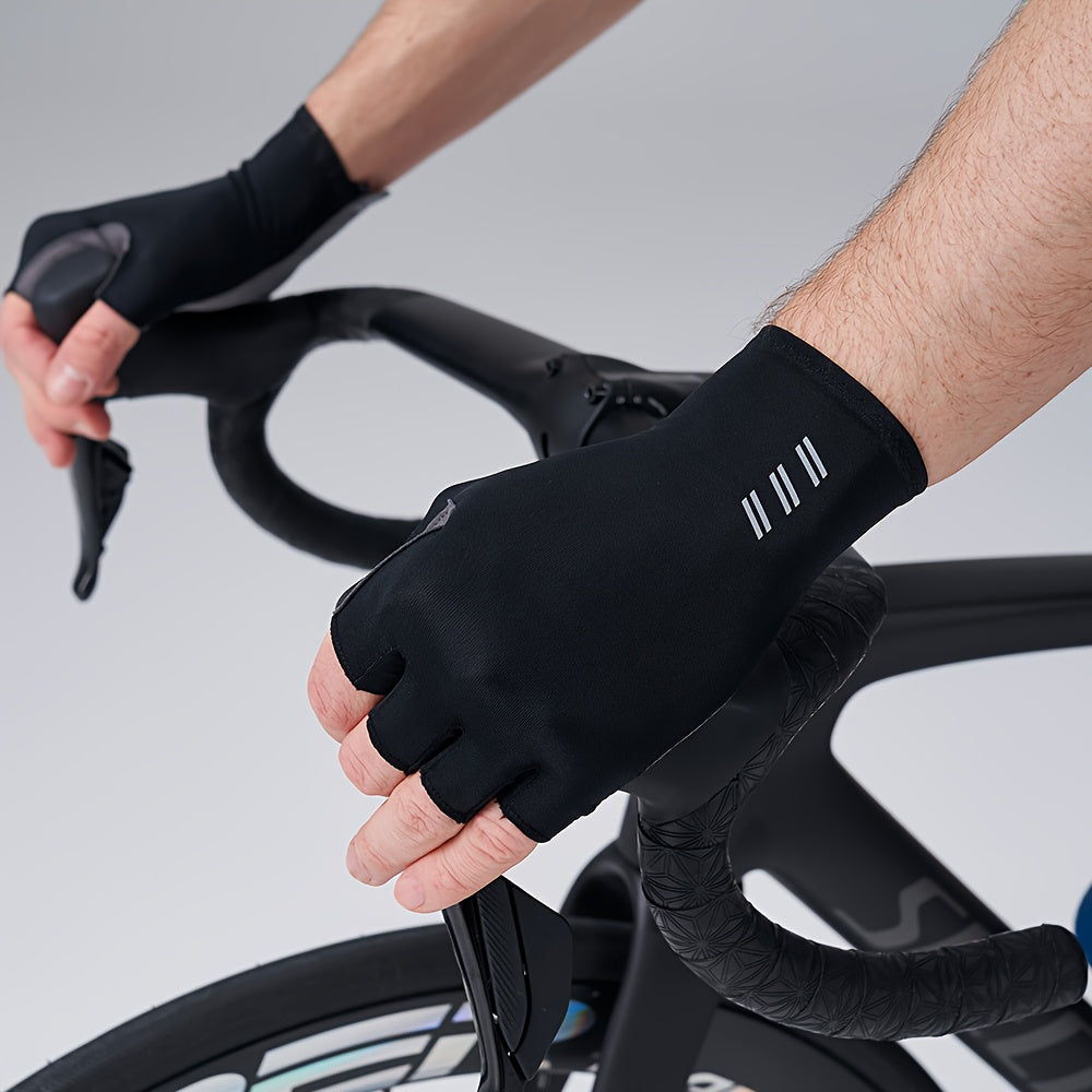 Mitaines de vélo à bandes réfléchissantes en simili cuir