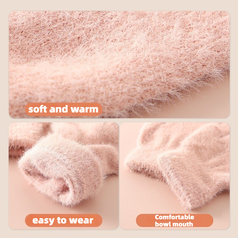 Mitaines tactiles en peluche