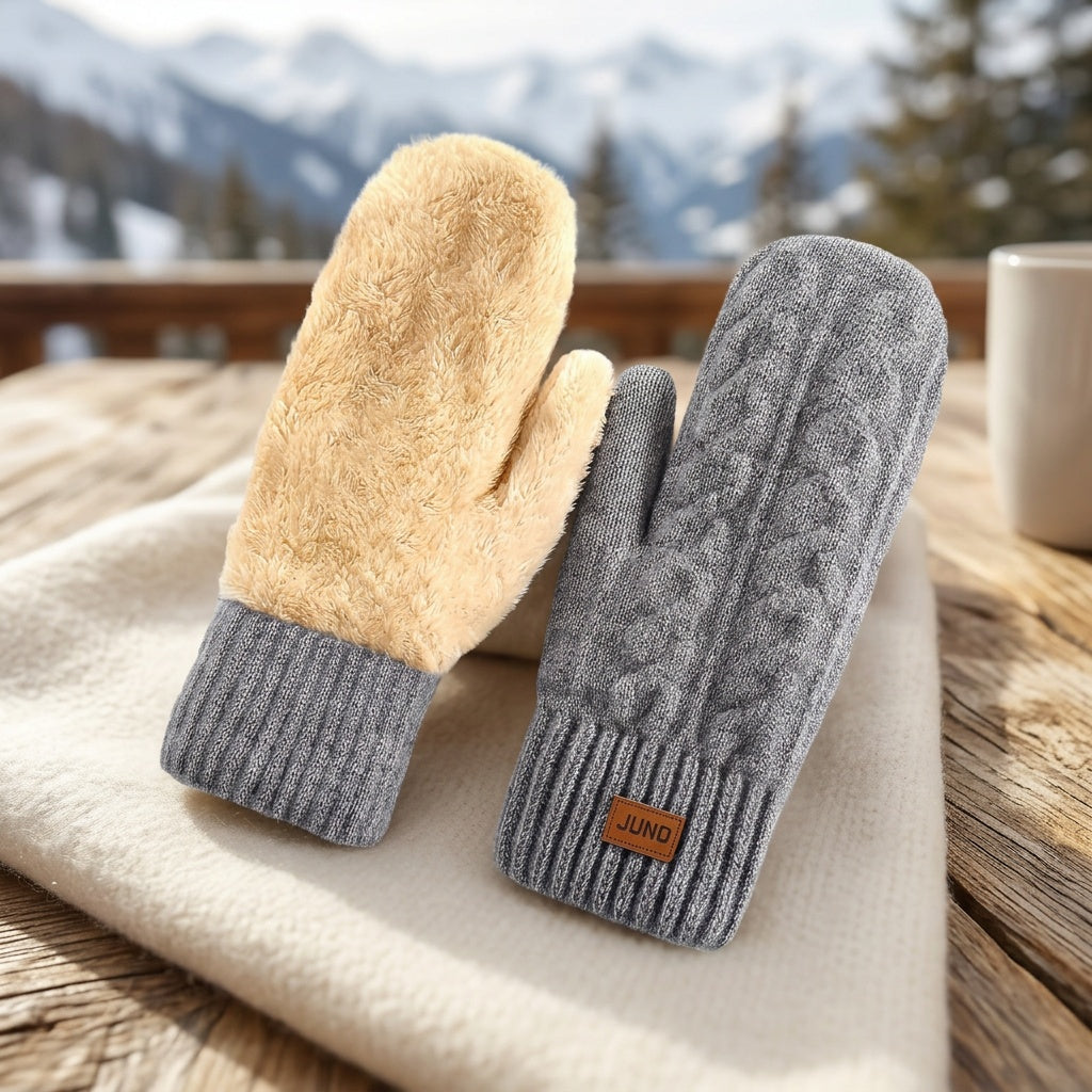 Gants doublés thermiques en maille, 7 coloris
